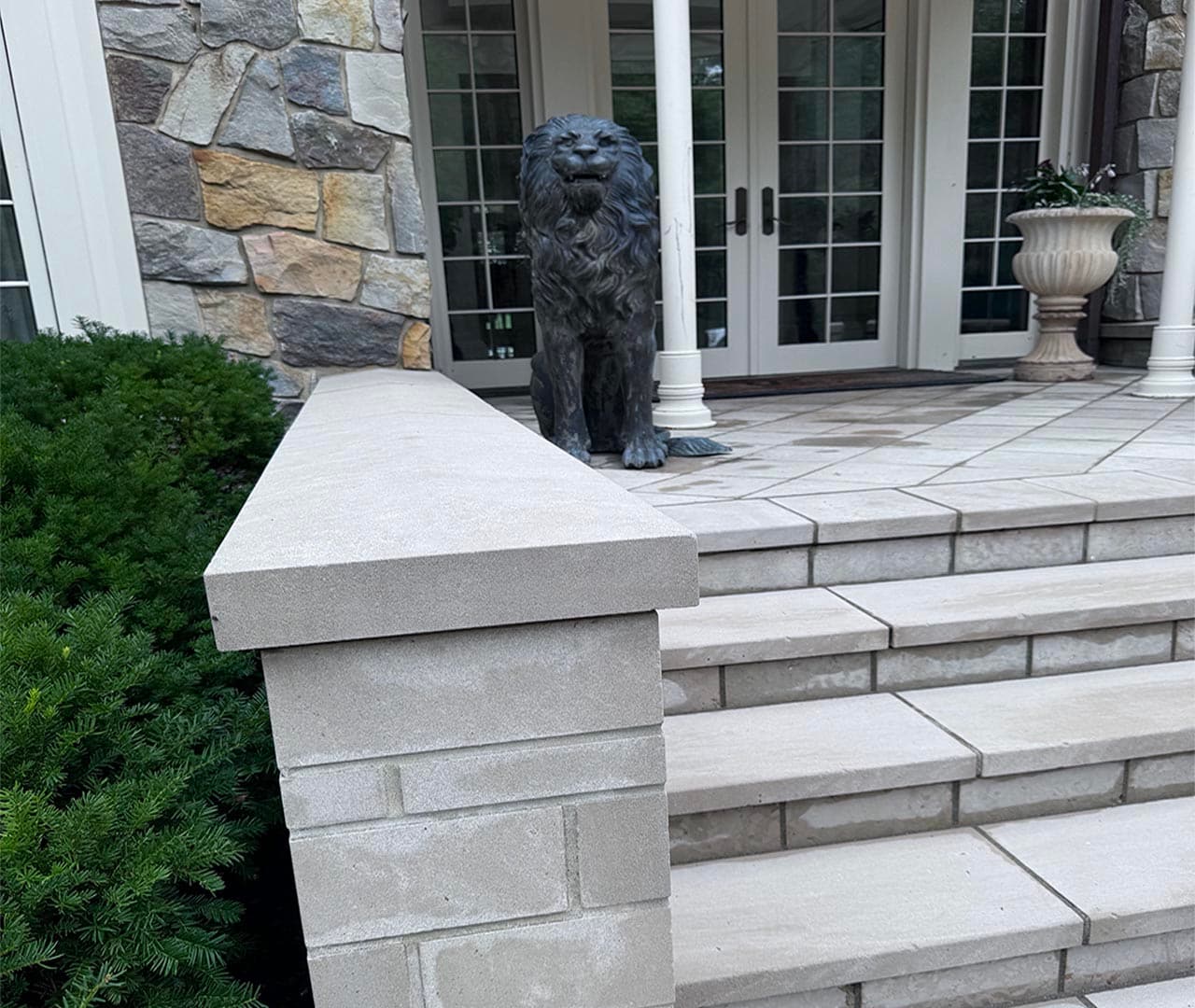 After the pro clean mobile wash team power washed this home