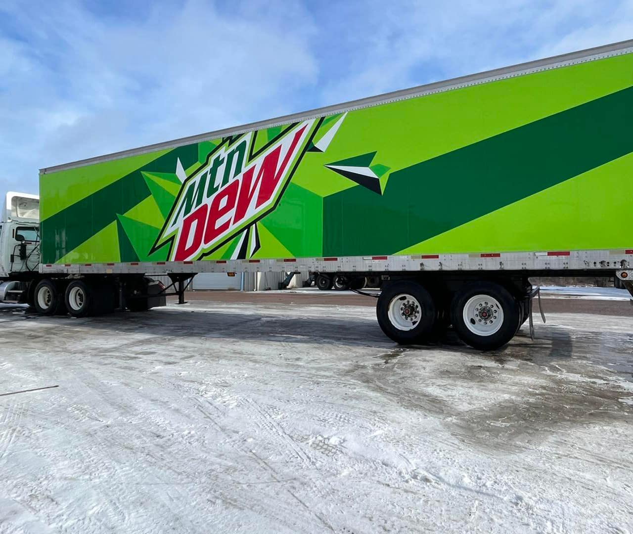 After Pro clean mobile wash power washes an 18 wheeler trailer.