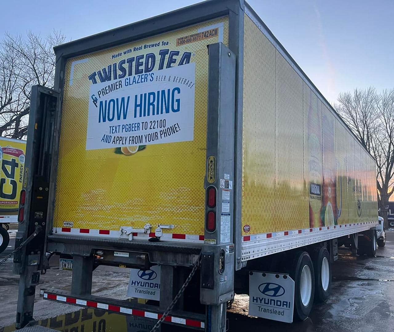 After Pro clean mobile wash power washes an 18 wheeler trailer.