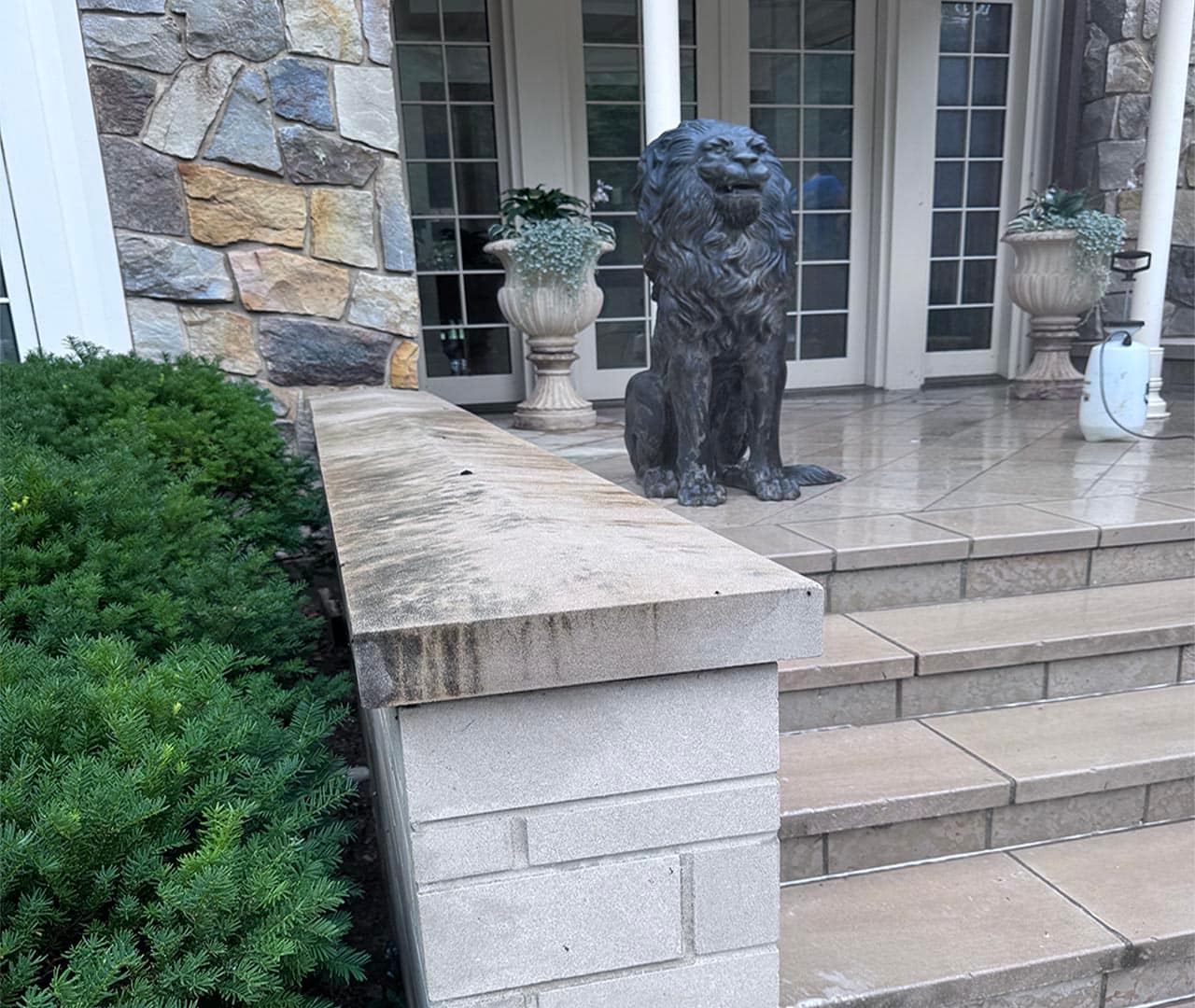 Home before pro clean mobile wash started power washing